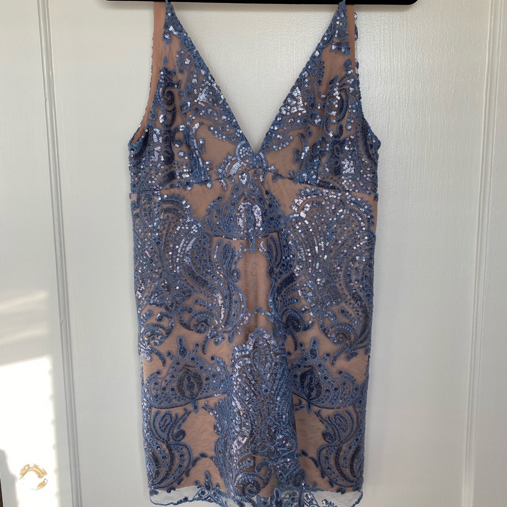 Free People Night Shimmer Mini Dress NWT